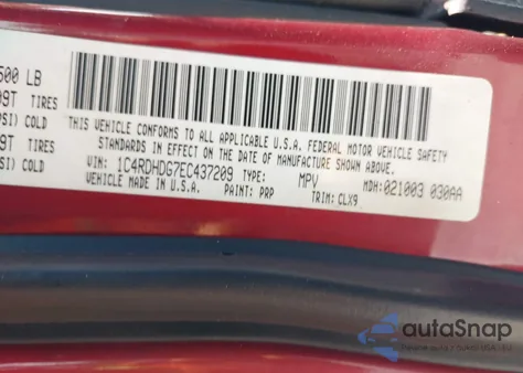 2014 Dodge Durango Limited from USA, damaged, VIN 1C4RDHDG7EC437209